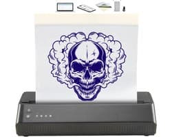 Tattoo Transfer Sjabloon Printer, Draadloos Bluetooth Apparaat Met 10 Stuks Papier en Stoffen Tas, Draagbaar voor Android, iOS, Telefoon, iPad en PC