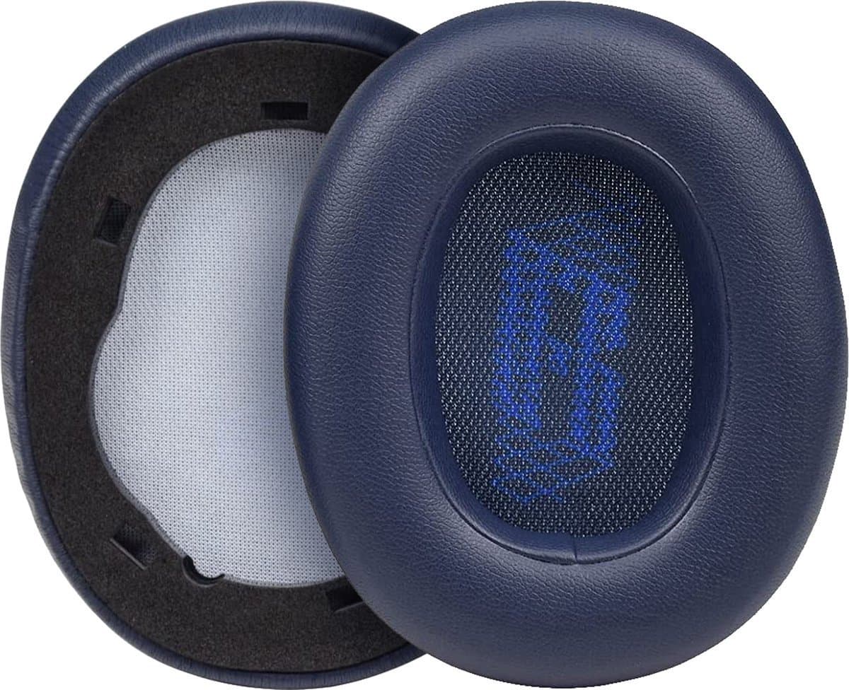 2 Stuks Oorkussens Geschikt Voor JBL Live 650BT NC / 660 NC Koptelefoon - oorkussens jbl - koptelefoon jbl - Zacht Schuim - Eiwitleer - Donkerblauw — afbeelding 1