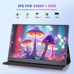 ZRSS® Portable monitor - Draagbaar scherm voor laptop - Extra beeldscherm - 15,6 Inch — thumbnail 4