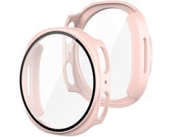 Stravo Screen protector case voor Samsung Galaxy Watch 8 - 40mm - Full Cover Hard Case / Beschermend Hoesje - Roze - Samsung Galaxy Watch 8 40mm screenprotectors