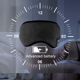 Slaapmasker met koptelefoon Bluetooth 5.0 Zwart — thumbnail 5