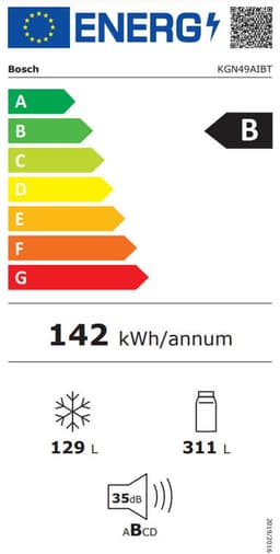 Bosch KGN49AIBT - Serie 6 - Koelkast - Koel-vriescombinatie - 203 x 70 cm - Extra breed - RVS - Energielabel B - Zeer stil- Total No Frost: Nooit meer ontdooien - VitaFresh XXL 0°C: houd etenswaren langer vers met extra ruime vershoudlades — thumbnail 17