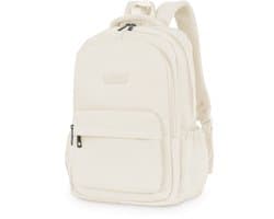 ZILOU® Laptop Rugzak - 28L - 15.6 inch Rugtas - Schooltas - Dames en Heren - Laptoptas - Anti-Diefstal - Waterafstotend - Meisjes en Jongens - Beige