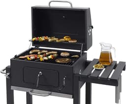 EVIQ - BBQ houtskool XL- Smoker Barbecue Valencia 2026 model - Barbeque Verstelbaar kolenrooster - Barbecues Zwart — thumbnail 5