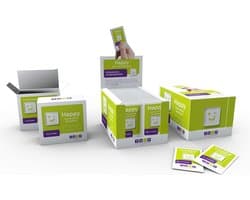 100 X Professionele reinigingsdoekjes voor o.a. toetsenbord/beeldscherm/smartphone/laptop van THP - Clean Hardware - 100 stuks in displaydoos - Happy met schone hardware