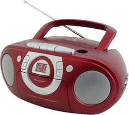 Soundmaster SCD5100RO - Boombox met FM-radio, CD- en cassettespeler, rood — thumbnail 2