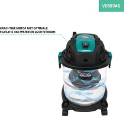 VONROC Tapijtreiniger 1400W – Alleszuiger - voor nat- en droog zuigen - incl. reinigingsmiddel & diverse zuigmonden — thumbnail 4