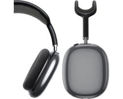 Hoesje Flexibel TPU Headset Cover Geschikt voor Apple AirPods Max Transparant Zwart