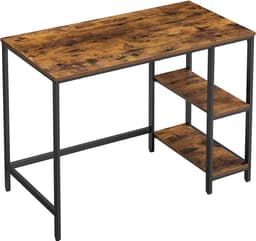 MIRA Home - Bureau - Computertafel - Bruin/Zwart - Hout/Staal - 50 x 100 x 75 cm — thumbnail 1