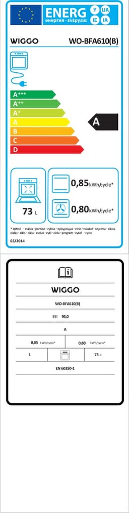 Wiggo WO-BFA610(B) - Inbouw heteluchtoven - 73L - Airfryer functie - Hetelucht - Soft Close deur - Telescooprails - Energieklasse A - Zwart - 5 jaar garantie — thumbnail 2