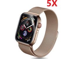 BukkitBow - Screenprotector voor Apple Watch Series 4/5/6/SE 40mm - Screen Cover Protector – Ultradunne Screenprotector - Beschermglas voor iWatch – Soft Film Scherm Bescherming - Apple Watch Screen Protector – Set van 5 Stuks