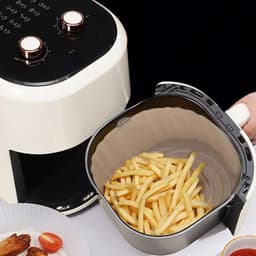 Siliconen Airfryer Mandje Medium (18cm) – Grijs – Accessoires Voor Airfryer — thumbnail 5