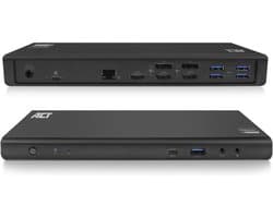 ACTUSB-C Docking Station 4K, voor 2 of 3 HDMI/DisplayPort monitoren, DisplayLink AC7048