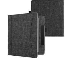 kwmobile Flip cover eReader hoesje geschikt voor Amazon Kindle Oasis 10. Generation - Met handvat - In donkergrijs