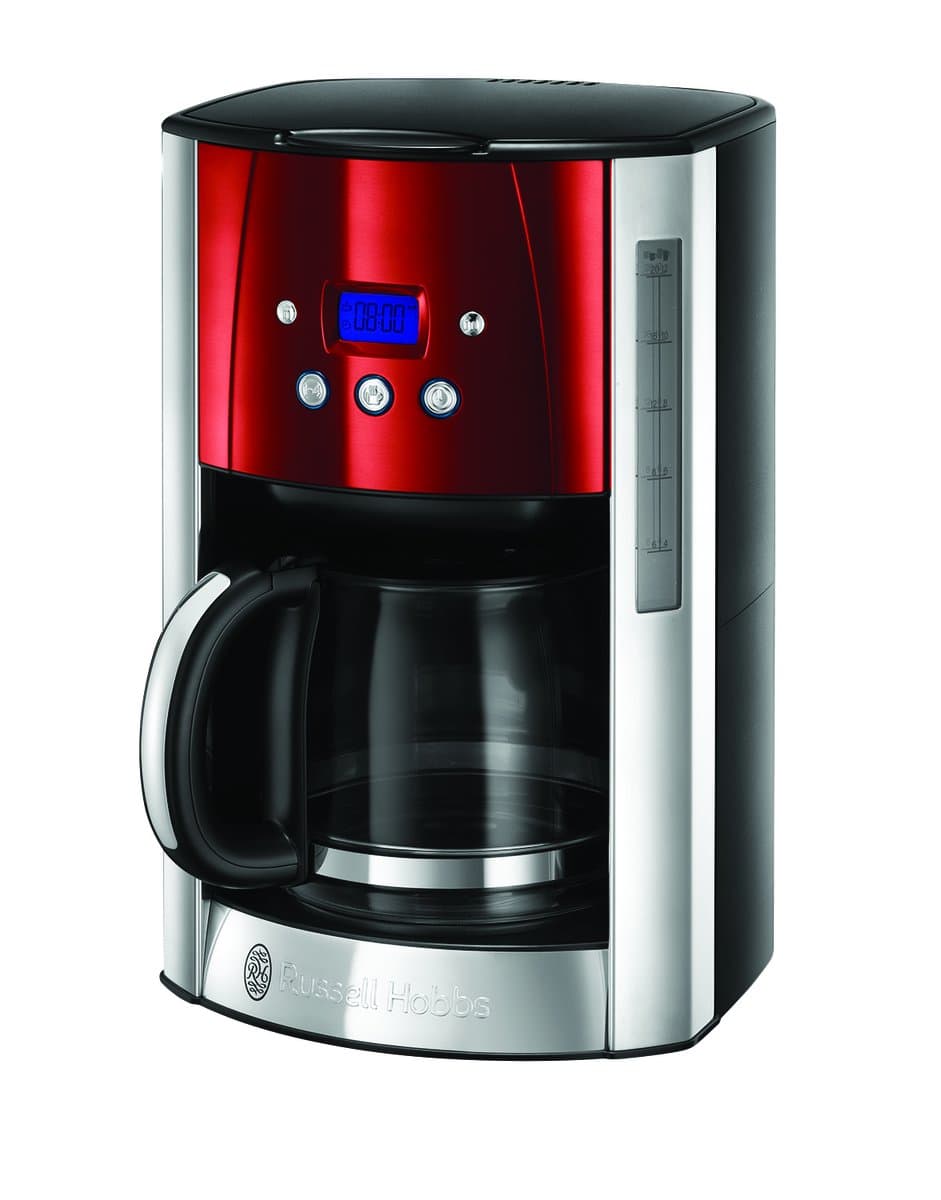 Russell Hobbs 23240-56 Luna Solar Red - Filterkoffiezetapparaat met glazen kan - Rood — afbeelding 1
