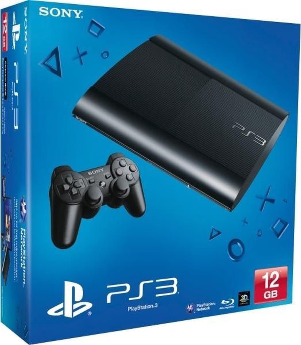 Sony PlayStation 3 Super Slim Console - 12GB - Zwart - PS3 — afbeelding 1