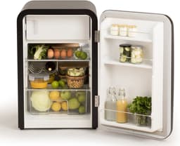 CREATE - Koelkast in retrostijl - Zwart - Handvat Hout - FRIDGE RETRO 107L — thumbnail 3