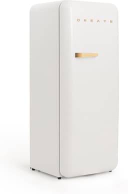 CREATE - Koelkast in retrostijl - Gebroken wit - Handvat Hout - FRIDGE RETRO 281L — thumbnail 4