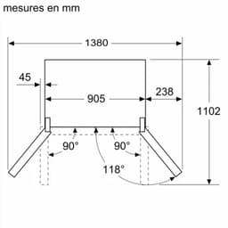 Bosch KFN96VPEA - Serie 4 - Amerikaanse koelkast - 4 French Door - Extra breed - RVS - VitaFresh XXL - Total No Frost — thumbnail 6