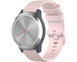 Strap-it siliconen horlogebandje 18mm geschikt voor Garmin Vivoactive 4S / Vivomove 3S / Venu 2S (roze) – flexibel, waterbestendig en comfortabel smartwatch bandje