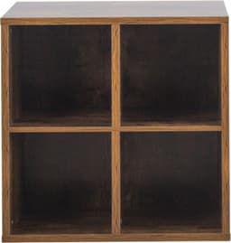 VDD Vinyl - Platenspeler Meubel - Lp kast - Vinyl kast - Platenspeler kast - Lp meubel - Platen kast - Vinyl opberg systeem - Lp platen opbergkast - Opbergen lp vinyl platen - Vinyl opbergkas - Vinyl houder - 4 open vakken - 70 x 70 x 34 cm - bruin — thumbnail 2