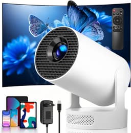 HY300Ultra Projector - Beamer -Mini Smart Projector- 200 ANSI - Native 720P - WiFi - Bluetooth 5.4 - Automatische Keystone Correctie - 180° Draaibaar - 35-110 Inch-wit-Home Cinema — thumbnail 1