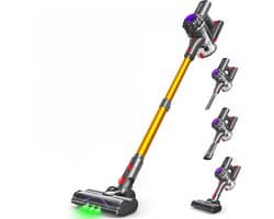 VACTechPro Steelstofzuiger Draadloos - 35000Pa - 35 Minuten - 6 in 1 - Afneembare Batterij
