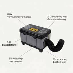 Dieselverwarming – Dieselkachel – Mobiele Verwarmer – Camperkachel – Vrachtwagenkachel – 8KW Vermogen – 5,2L Brandstoftank — thumbnail 2