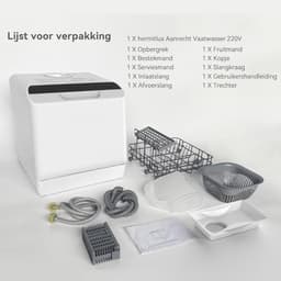 Mini Vaatwasser - Tafelvaatwasser - Campinggebruik - Wit - 43cm x 43cm x 46cm — thumbnail 5