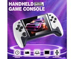 Retro Handheld Gameconsole - Draagbare Spelcomputer - 3,5 Inch Scherm - Oplaadbaar - Klassieke Games - TV Aansluiting - Wit