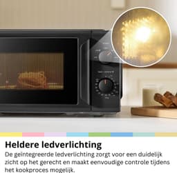 SNJY® Magnetron Vrijstaand - Microgolf - Microwave - 20 Liter - 700 W - Zwart — thumbnail 2
