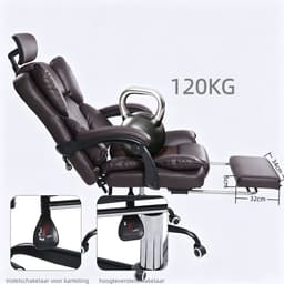 Ergonomische Gaming-Stoel – Met Ventilator, Luchtkoeler & Koeling, Geventileerde Zitting, Ligfunctie, Massage, Verstelbare Directiestoel, Bruin — thumbnail 2