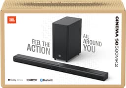 JBL Cinema SB580MK2 - 3.1 Dolby Atmos soundbar – Draadloze Subwoofer - Soundbars voor TV – zwart — thumbnail 5