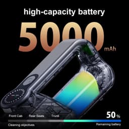 Draadloze Autostofzuiger 18000 Pa – 2-in-1 Kruimeldief en Luchtblazer – LCD-display – Tot 35 Minuten Gebruiksduur – 7 Opzetstukken – 2 Wasbare HEPA-filters – Zwart — thumbnail 3