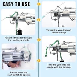 Tapijttuftpistool Black Set 2 - Aluminium En Kunststof - 5.5 Kg - Voor Tapijt Maken En Sculpturen - Handgereedschap — thumbnail 5