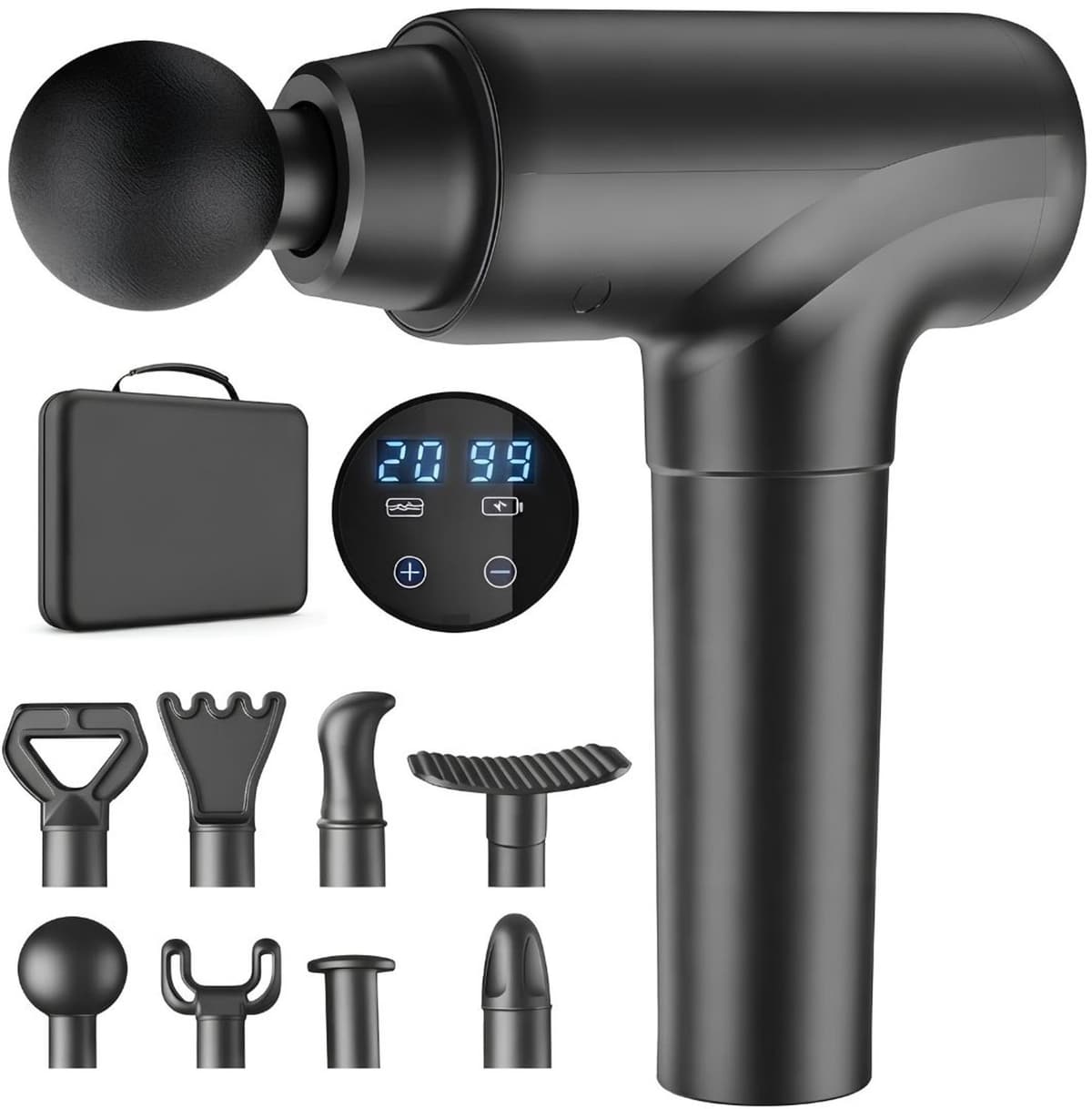 KLS® Massage Gun - Massage Gun Professioneel - Massage Pistool - Zwart - 20cm x 13cm x 8cm — afbeelding 1