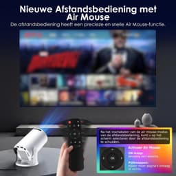 SNJY® Mini Beamer - Mini Projector - Beamer Full HD - 180° Rotatie - Wit — thumbnail 3