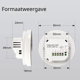 Warmara Thermostaat voor cv - CV Thermostaat - Slimme Thermostaat - Zilver - 4cm x 9cm x 9cm — thumbnail 5