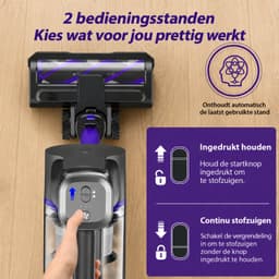 Grenintol Steelstofzuiger Draadloos – 60 Min Accuduur – Steelstofzuiger – 4 stuks HEPA-filters – 65.000 Pa – Stofzuiger zonder zak – 3 Opzetstukken – Slechts 1.6 kg – Voor Tapijten en Harde Vloer – Paars — thumbnail 5