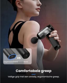 Massagepistool - Warmte- en Koelfunctie - 10 mm Amplitude voor Diepe Spiermassage - Draadloos Percussiemassageapparaat met 4000 mAh Batterij en USB-C - Stil Massageapparaat voor Rug, Nek, Schouders, Armen en Benen - Voor Sport en Ontspanning — thumbnail 4