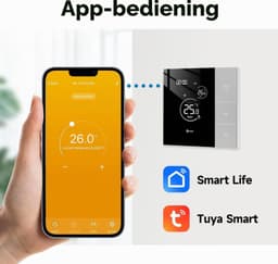 Slimme Thermostaat WiFi voor CV-Ketel - Programmeerbare Kamerthermostaat - Appbediening en Spraakbesturing - Kinderslot - Vorstbeveiliging - Zilver — thumbnail 5