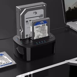 Externe harde schijf - dockingstation - data overzetten - offline klonen - tot 16TB - zwart — thumbnail 1