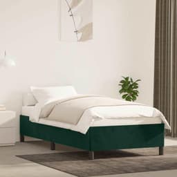 Bedframe 80x200 cm slaapkamer bedframe fluweel donkergroen — thumbnail 1