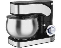 Krachtige Keukenmachine 1600W met 6,5L Roestvrijstalen Kom – Multifunctionele Kneedmachine met 6 Snelheden en Accessoires