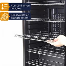 Vantivo® Minibar - Mini Koelkast Glazen Deur - Drankenkoelkast - Flessenkoelkast - 100L - Zwart — thumbnail 5