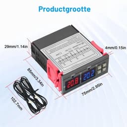 STC-3008 AC 110V-220V Digitale temperatuurregelaar, thermostaat, temperatuurregeling met dubbele NTC-sonde, koeler, verwarming voor dieren, verwarmingsmat, incubator — thumbnail 4