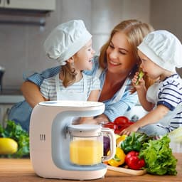 Homogenisator bereidt babyvoeding voor baby's, robotkookmachine voor kinderen met automatisch koken en uitschakelen, touch-bedieningspaneel, ontdooien en stomen — thumbnail 2