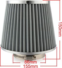 Auto Luchtfilter High Power Sport Mesh Cone Luchtinlaat Filter Chrome Afwerking Voor Auto Automobiel Racing — thumbnail 5