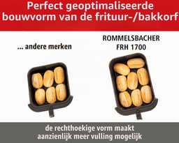 Airfryer 8 liter 1700W met 10 programma's heteluchtfriteuse met timer temperatuurregeling en antiaanbaklaag zwart — thumbnail 3