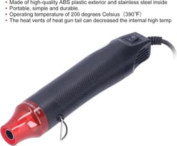 Mini Hot Air Gun, Hot Air Gun 390℉ Sturdy Durable Portable Convenient for DIY Projects (European Standard 230V) - ShopVlot — thumbnail 4